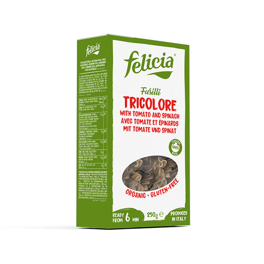 Organska testenina fusilli tricolori bez glutena 250g
